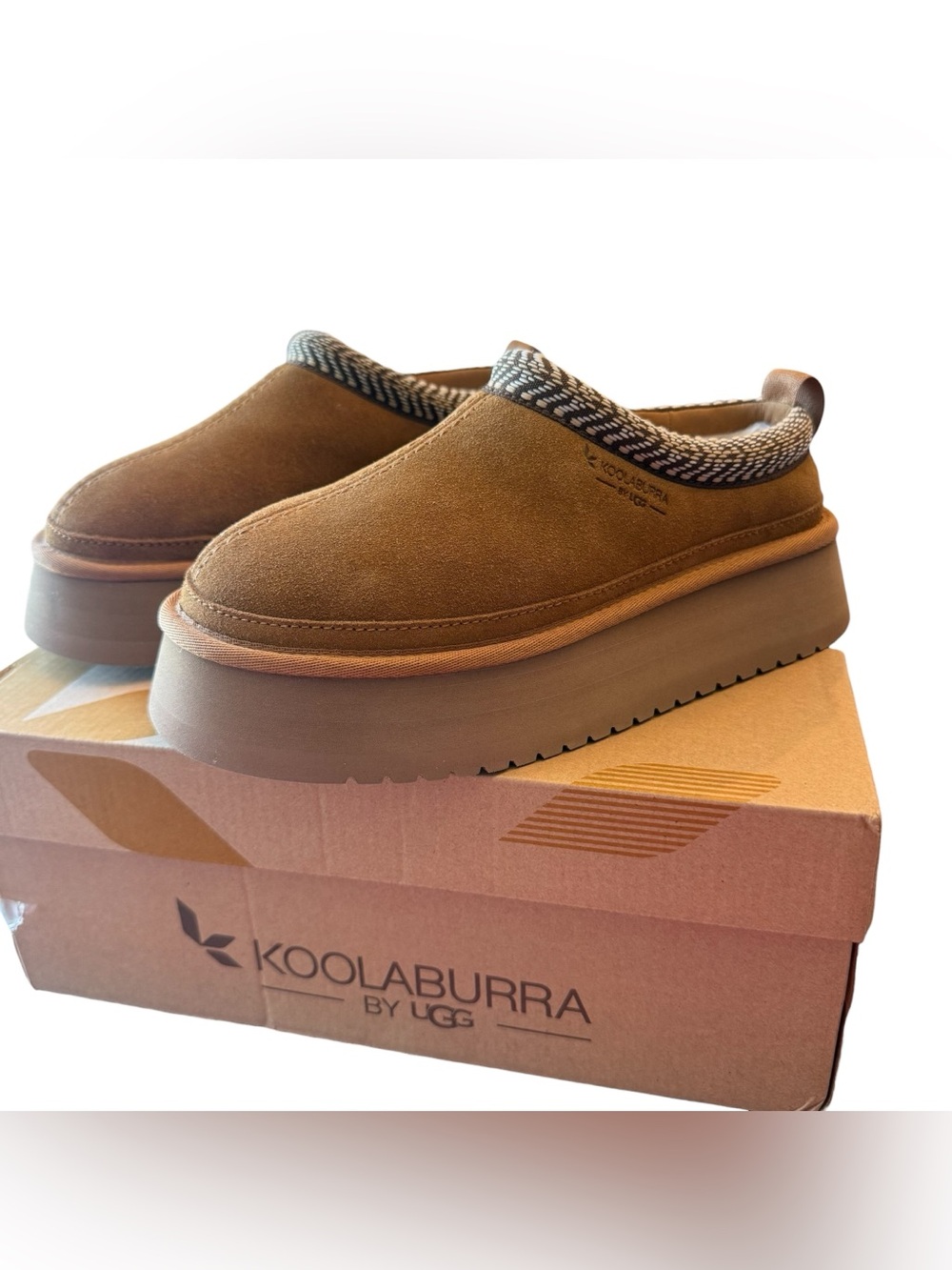 Ugg Koolaburra Burree Platform Slip On Slipper Chestnut